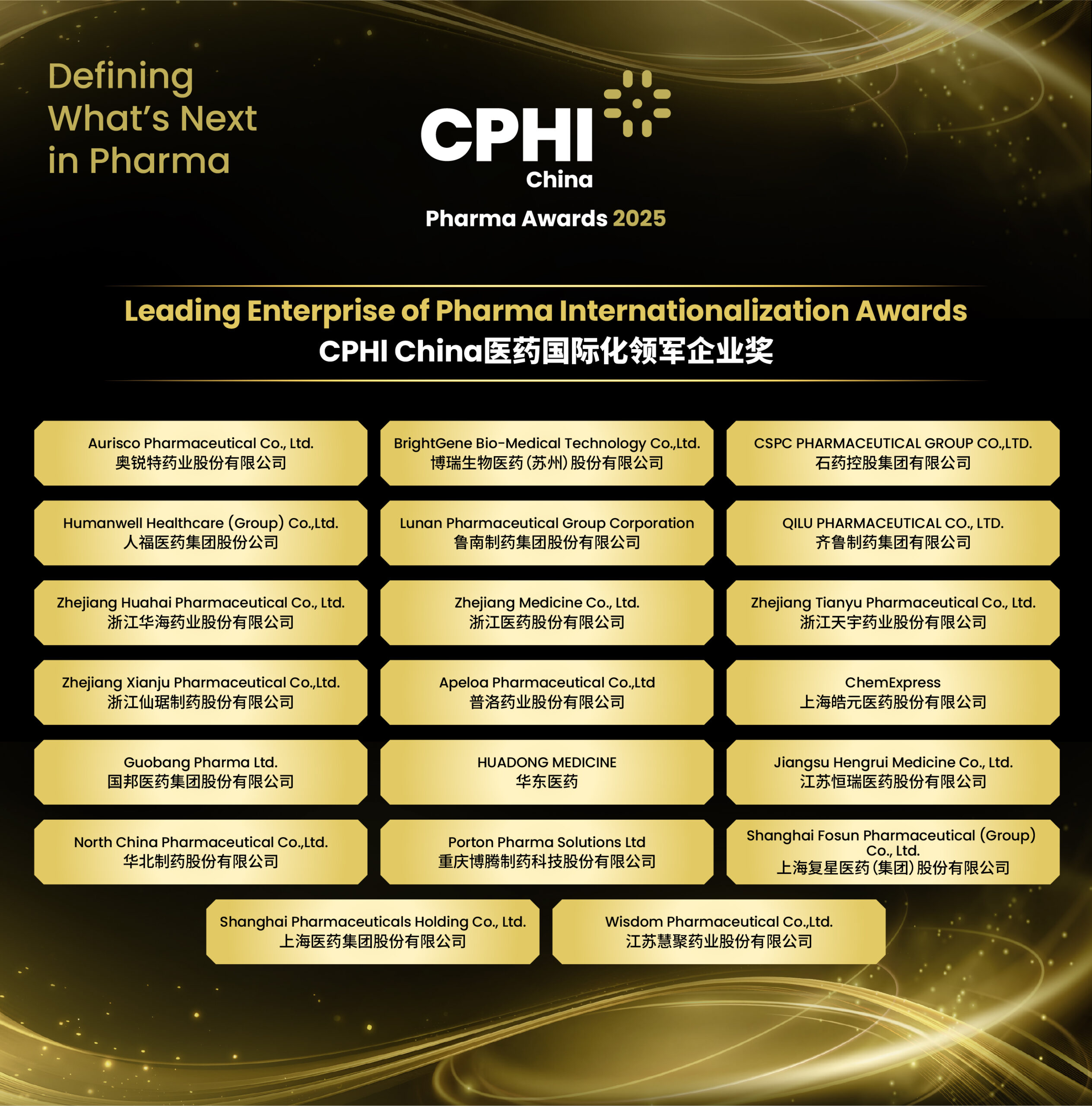 1. CPHl China医药国际化领军企业奖 1