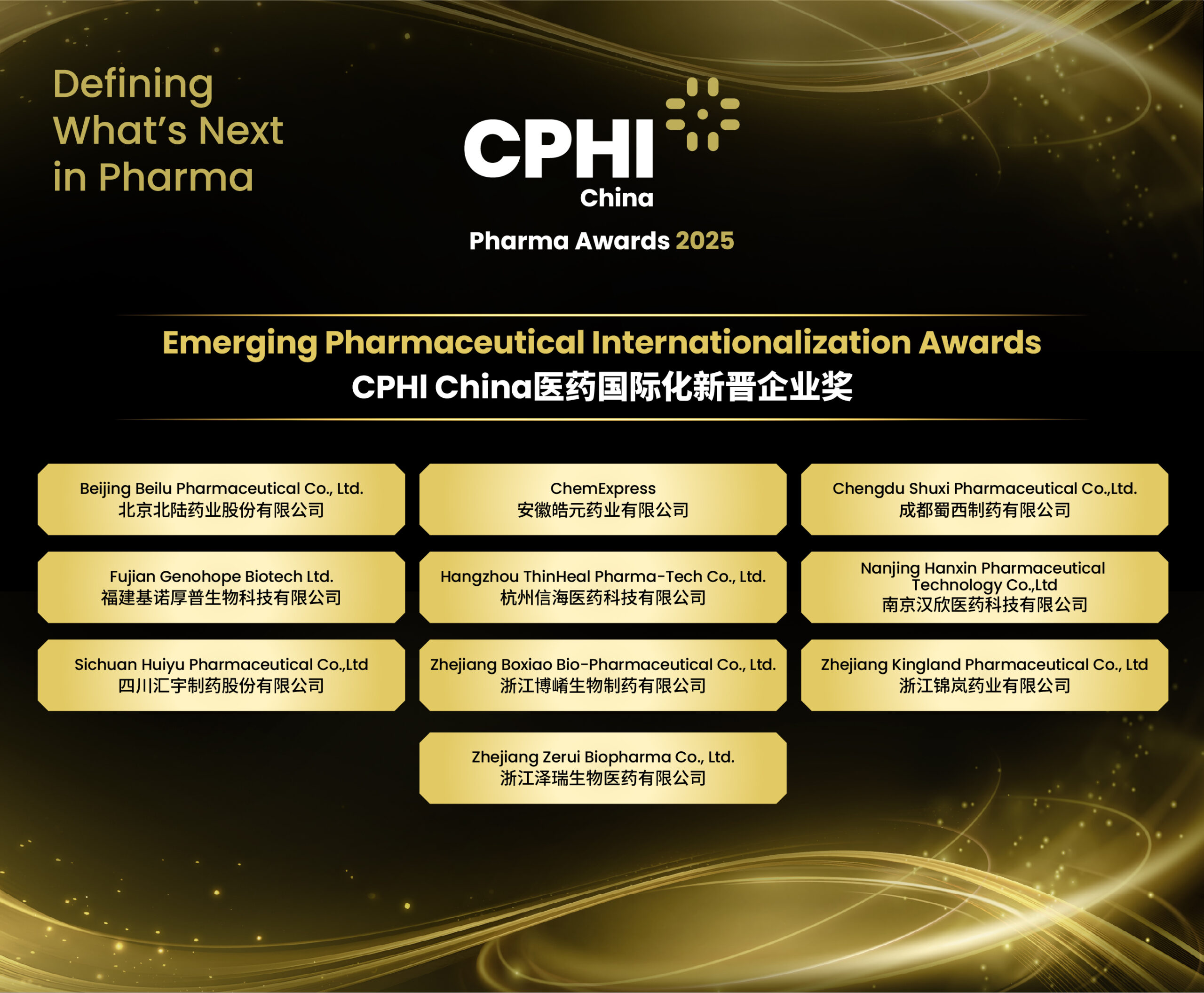 2.CPHl China医药国际化新晋企业奖 1